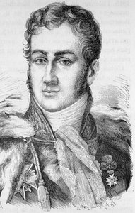 法国政治家儒勒-德-波利尼亚克（1780 - 1847）的肖像--载于亨利-马丁的《法国历史》中 作者 法语学校