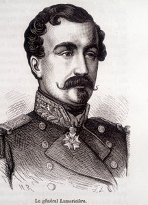 法国将军和政治家拉莫里西埃的肖像（1806 - 1865）。 作者 法语学校