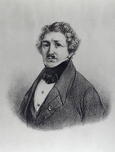 Louis Jacques Daguerre的肖像（1787-1851） 作者 French School