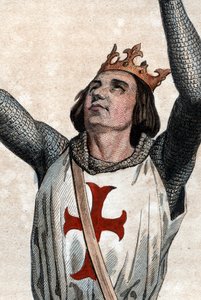 法国路易九世（圣路易斯）（1214-1270），法国国王的肖像。 作者 法语学校