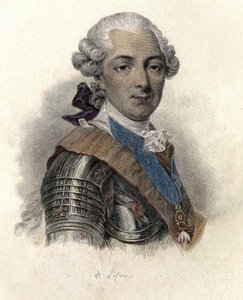 Penthievre 公爵路易-让-玛丽-德-波旁（1725-1793 年）的肖像，大海军上将和法国海军军官。 作者 法语学校