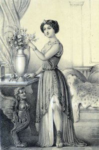 Mademoiselle de Fontenay 或 Teresa (Theresa or Terezia) Cabarrus 的肖像，被称为 Madame Tallien (Talien) - 在 Albert Maurin 的“法国革命历史画廊”中 作者 法语学校