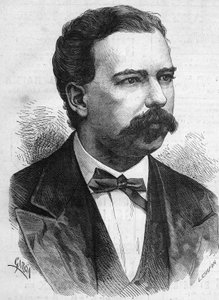 曼努埃尔-帕尔多（1834-1878）的肖像，1872至1876年的秘鲁总统。雕刻于1878年12月7日的《世界画报》第1132期。 作者 法语学校