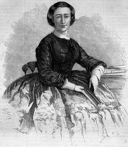 玛丽亚-弗朗西斯卡-德-萨尔斯（Maria Francisca de Sales，1825-1860）的肖像，阿尔巴公爵夫人，法国印地安人欧也妮-德-蒙蒂霍的妹妹。1860年9月22日《世界画报》第180期的版画。 作者 法语学校