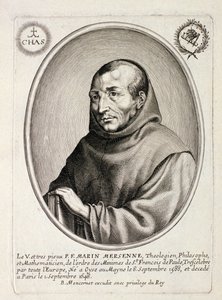Marin Mersenne（1588-1648）的肖像由Balthazar Moncornet雕刻（约1600-68） 作者 法语学校