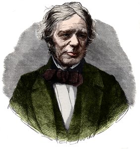 迈克尔法拉第（1791-1867）的肖像，英国化学家和物理学家。 作者 法语学校