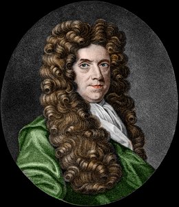 Neremiah Grew（1641-1721）的肖像。英国植物学家。 作者 法语学校
