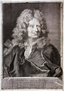 Portrait of Nicolas Boileau, also known as Boileau Despreaux (Boileau-Despreaux) (1636-1711) poet, writer. Engraving to illustrate the Works of M. Boileau Despreaux, with historical illuminations, Volume 1, edition Fabre et Barillot 作者 法语学校