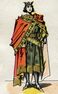 法国国王菲利普五世（1294-1322）的肖像。 作者 法语学校