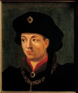 勃艮第公爵Philippe the Good (1396-1463)的肖像 法国画派的绘画。16世纪的太阳。0,2x0,15米凡尔赛宫，城堡博物馆 作者 法语学校