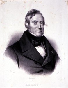 朱利安雕刻的皮埃尔-巴约（1771-1842）的肖像（平版）。 作者 法语学校