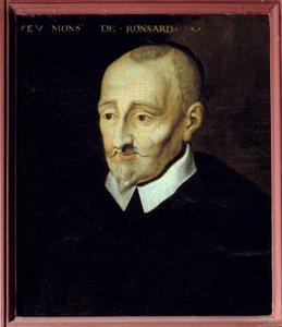 Pierre de Ronsard (1524-1585) 的肖像，法国诗人，18 世纪的匿名绘画。 布卢瓦博物馆。 作者 法语学校