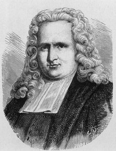 Pieter (Petrus, Pierre) van Musschenbroek (1692 - 1761)的肖像，荷兰物理学家，1745年第一个电容器的发明者（莱顿的瓶子）--载于《科学专辑；杰出的科学家；伟大的发现》1896。 作者 法语学校