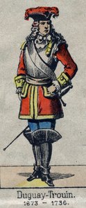 Rene Duguay Trouin（Duguay-Trouin）（Rene Trouin du Gue dit）（1673-1736）法国水手的肖像。19世纪末的埃皮纳尔的图像。 作者 法语学校