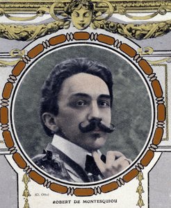 罗伯特·德·孟德斯鸠 (1855-1921) 的肖像，法国作家。 作者 法语学校