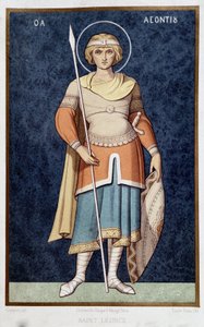 Portrait of Saint Leonce after Greek Mosaic 11th 作者 法语学校