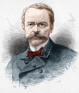 西奥多-巴里埃尔（1823-1877）的肖像，法国剧作家。1877年10月20日《世界画报》第1071期的版画。 作者 法语学校