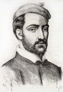 法国画家Theodore Gericault（1791 - 1824）的肖像--载于亨利-马丁的《法国历史》。 作者 法语学校