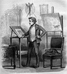 托尼-约翰诺特的肖像（Antoine Johannot dit 作者 法语学校