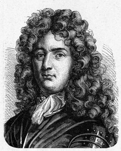 沃邦（1633 - 1707）的肖像。(Sébastien Le Prestre de Vauban) (法国侯爵和军事工程师) - 在 "科学专辑；杰出的科学家；伟大的发现" 1896年。 作者 法语学校