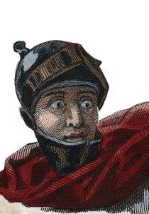 征服者威廉一世的肖像（1027-1087），诺曼底公爵和英格兰的第一个诺曼王。 作者 法语学校