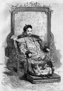 Portrait of Xianfeng (1831-1861), Emperor of China of the Qing Dynasty. Engraving in “” Le Monde Illustré”” n°199 of February 2 作者 法语学校