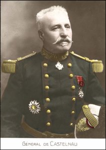 法国将军Noel Edouard de Curieres de Castelnau（1851-1944）的肖像。20世纪的sd明信片。 作者 法语学校