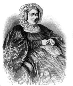 Portrait of the Marquise de La Rochejaquelein (La Rochejaquelein) (nee Marie Louise Victoire de Donnissan or Donissan) (1772-1857), French writer. Engraving from 1858. 作者 法语学校