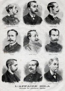 德雷福斯-左拉事件主要证人的画像，载于《小报》，2月27日 作者 法语学校