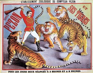 海报广告Adrien Pezon和他的老虎队，c.1897