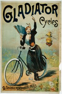 海报广告Gladiator Cycles，Boulevard Montmartre，巴黎