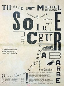 1923年7月6日和7日，剧院米歇尔的海报广告Soiree du Coeur a Barbe