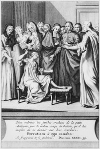Aubigan的援助和神奇治疗的实践，来自La verite des miracles de M. de Paris的插图......作者Louis Basile Carre de Montgeron（1686-1754）1737 作者 法语学校