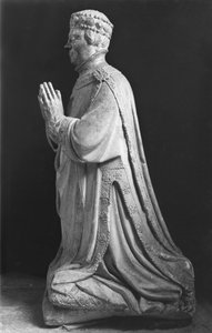 Duc Jean de Berry的祈祷跪姿（1340-1416）普瓦捷的计数，15-18世纪 作者 法语学校