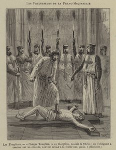 Precursors of Freemasonry: the Knights Templar (engraving) 作者 法语学校