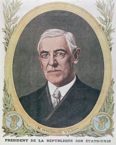 伍德罗威尔逊总统（1856-1924），Le Petit Journal 1917年的插图