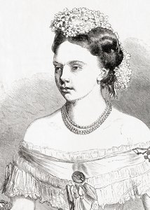 普鲁士公主Frederica Wilhelmina Louise Elisabeth Alexandrine，来自LUniversIllustré，1866 作者 法语学校