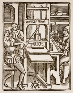 印刷出版社，Hegesippus的标题页，由Jodocus Badius Ascensius，巴黎，1511年印刷（棕褐色照片） 作者 法语学校