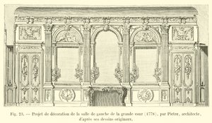 大剧院左侧房间装修工程，1778年，由Pietre，建筑师，dapres原始图纸 作者 法语学校