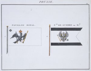 普鲁士旗帜，来自法国的旗帜书，1819年 作者 法语学校