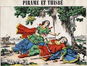皮拉摩斯（Pirame）和忒斯比，奥维德在《变形记》中的故事。 作者 French School