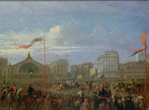 维多利亚女王（1819-1901）1855年8月18日抵达Gare de l&39;Est 作者 法语学校