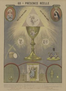 Real presence of Christ in the Eucharist (colour litho) 作者 法语学校