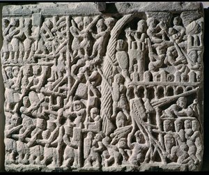 1209年Simon de Montfort（c.1160-1218）描绘了卡尔卡松围城的救济 作者 法语学校