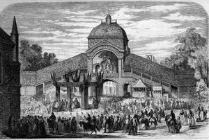 宗教仪式 - 1858年8月15日。在圣安妮-德奥雷（Sainte-Anne-d