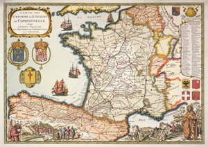 复制圣乔治的路线地图，最初由D.Serveaux 1648雕刻