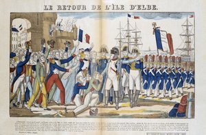 拿破仑·波拿巴（Napoleon Bonaparte，1769-1821）于 1815 年从流放中返回厄尔巴岛。埃皮纳勒的照片 作者 法语学校