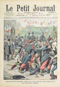 1903年9月27日，在Renan雕像就职典礼上的Treguier骚乱，封面“Le Petit Journal”