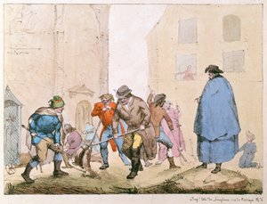 道路清扫工在巴黎，1820年 作者 法语学校