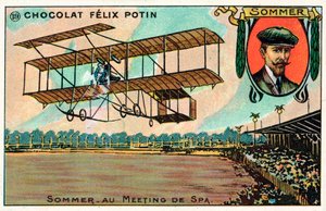 Roger Sommer flying at the Spa Aviation Meeting, Belgium 作者 法语学校